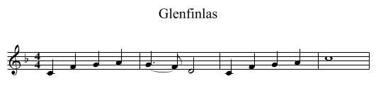 Glenfinlas - staff notation