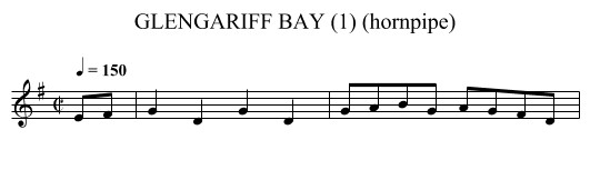 GLENGARIFF BAY (1) (hornpipe) - staff notation