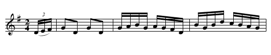 Glengariff Bay Hornpipe       1611 - staff notation