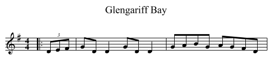 Glengariff Bay - staff notation
