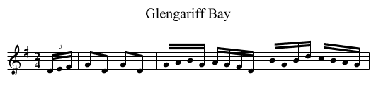 Glengariff Bay - staff notation