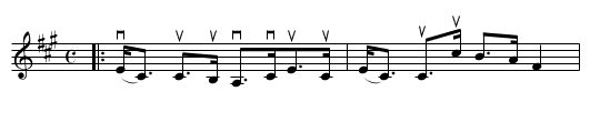 GLENGARRY'S DIRK - staff notation