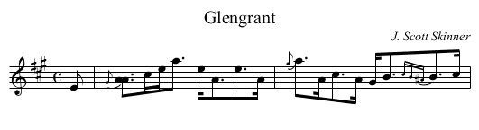 Glengrant - staff notation