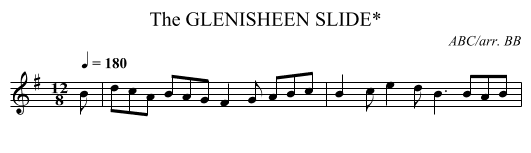 GLENISHEEN SLIDE*, The - staff notation