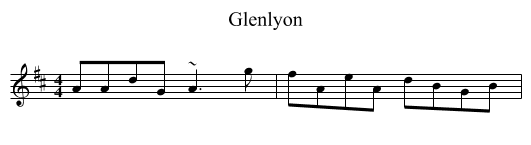 Glenlyon - staff notation