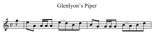 Glenlyon’s Piper - staff notation