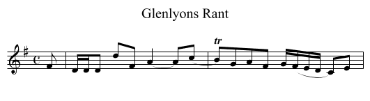 Glenlyons Rant - staff notation