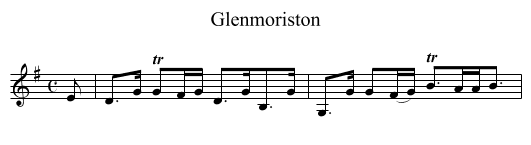 Glenmoriston - staff notation