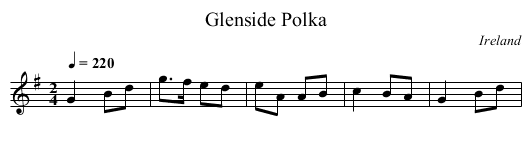 Glenside Polka - staff notation