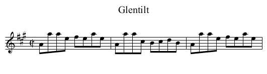 Glentilt - staff notation