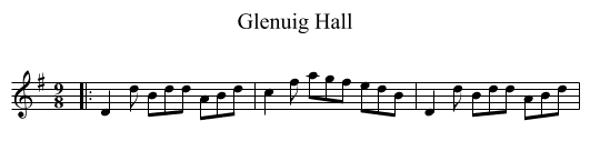 Glenuig Hall - staff notation