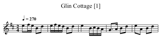 Glin Cottage [1] - staff notation