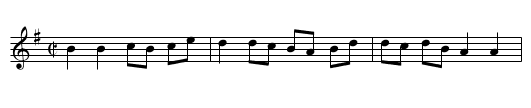Glise à Sherbrooke - staff notation