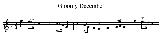 Gloomy December - staff notation