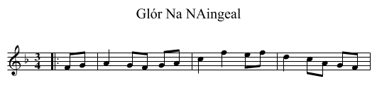 Glór Na NAingeal - staff notation