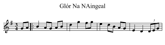 Glór Na NAingeal - staff notation