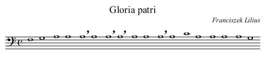 Gloria patri - staff notation