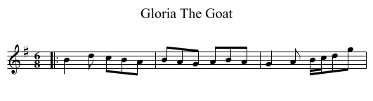 Gloria The Goat - staff notation
