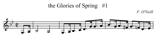 Glories of Spring   #1, the  - staff notation