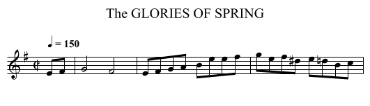 GLORIES OF SPRING, The - staff notation