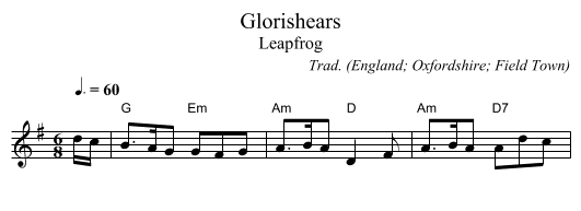 Glorishears - staff notation