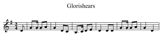 Glorishears - staff notation