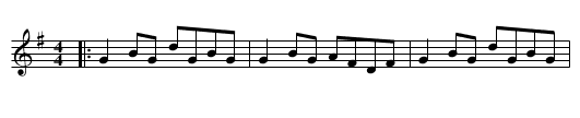 Glory Reel - staff notation