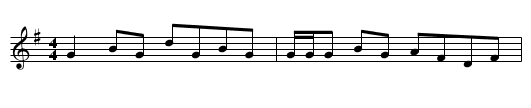 Glory Reel - staff notation