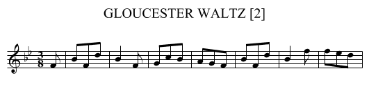 GLOUCESTER WALTZ [2] - staff notation