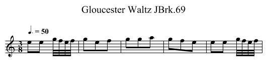 Gloucester Waltz JBrk.69 - staff notation