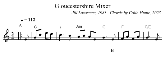 Gloucestershire Mixer - staff notation