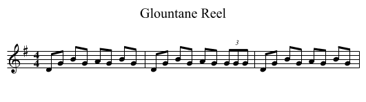 Glountane Reel - staff notation