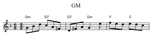 GM - staff notation