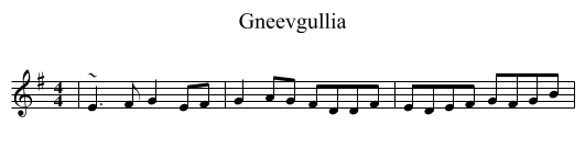 Gneevgullia - staff notation