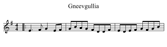 Gneevgullia - staff notation