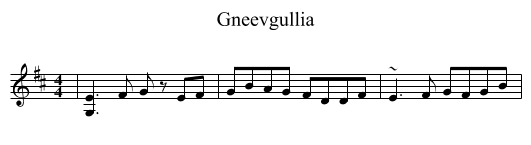 Gneevgullia - staff notation
