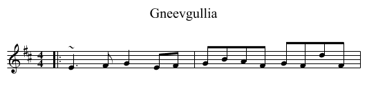 Gneevgullia - staff notation