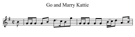 Go and Marry Kattie - staff notation