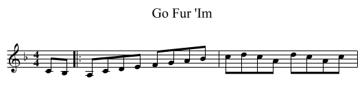 Go Fur 'Im - staff notation