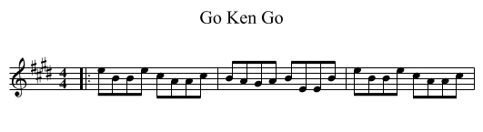 Go Ken Go - staff notation