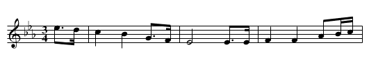 Go my own darling boy - staff notation