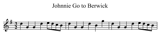 Go to Berwick, Johnnie - staff notation