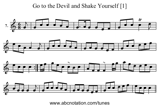 Go to the Devil and Shake Yourself [1] - staff notation