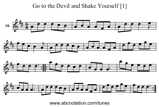 Go to the Devil and Shake Yourself [1] - staff notation