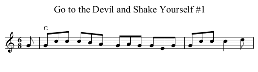 Go to the Devil and Shake Yourself #1 - staff notation