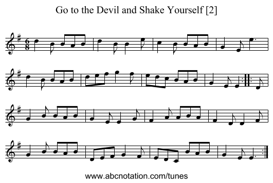 Go to the Devil and Shake Yourself [2] - staff notation
