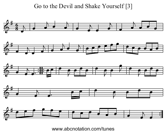 Go to the Devil and Shake Yourself [3] - staff notation