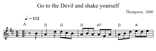 Go to the Devil and shake yourself - staff notation