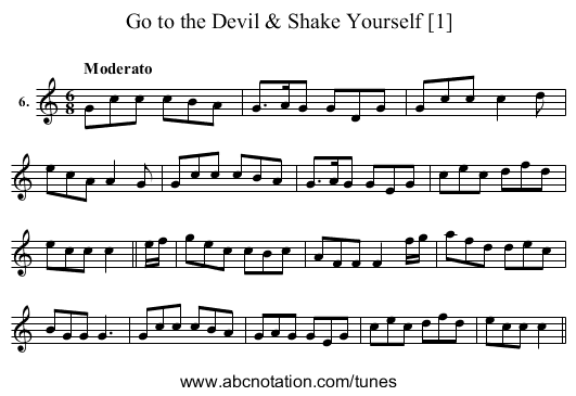 Go to the Devil & Shake Yourself [1] - staff notation
