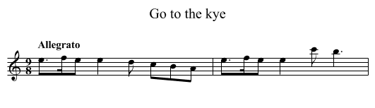 Go to the kye - staff notation
